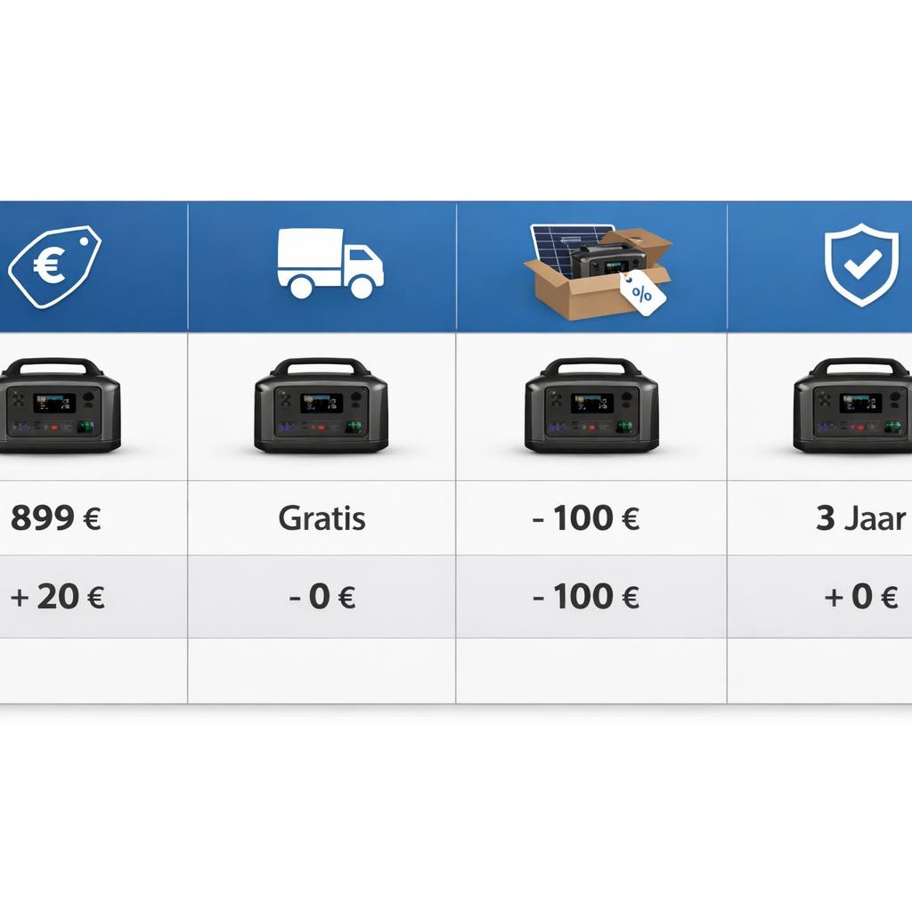 Waar kun je een groot draagbaar powerstation het voordeligst kopen en zijn er actuele deals of bundels supporting image 1